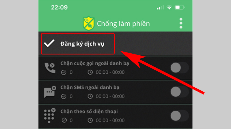 Đăng ký dịch vụ 